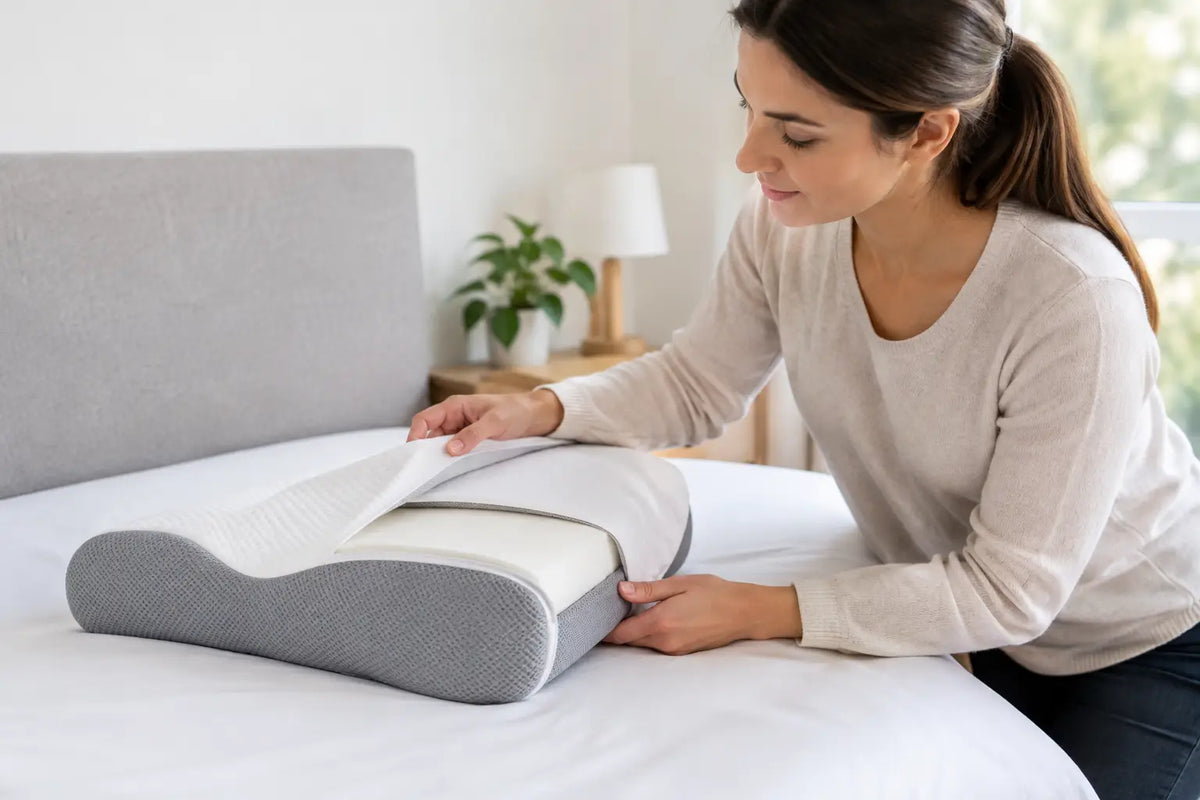 Ajuster la hauteur d’un oreiller ergonomique