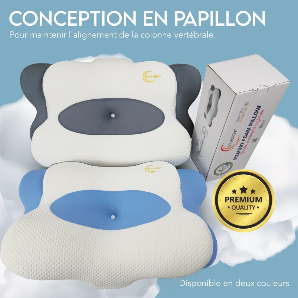 Morphéalux Gris - Oreiller Ergonomique