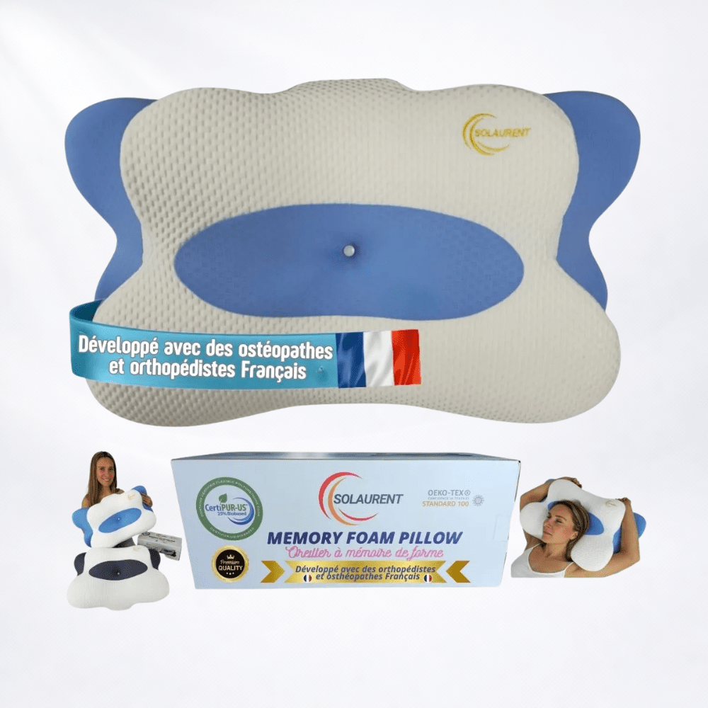 Morphéalux Bleu - Oreiller Ergonomique Cervical - Solaurent