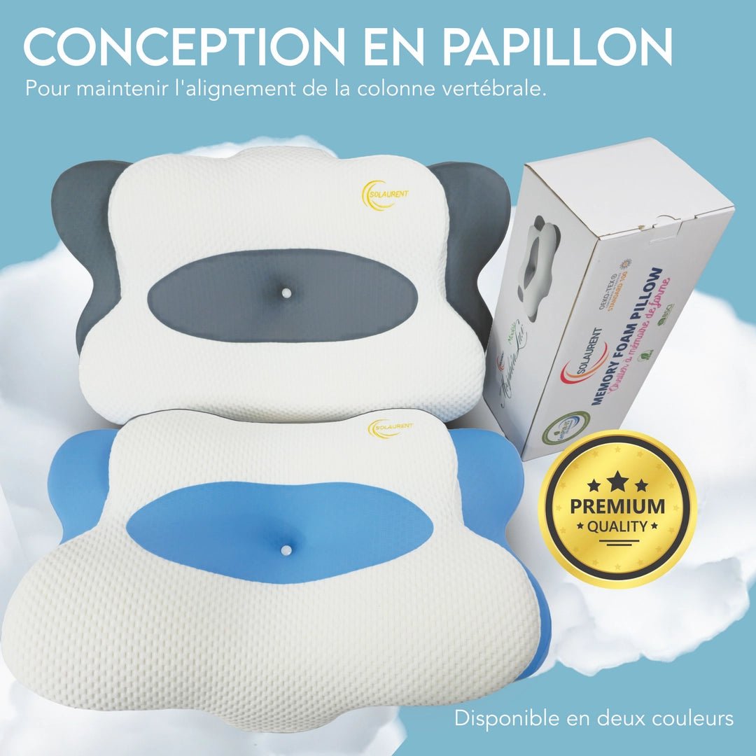 Morphéalux Bleu - Oreiller Ergonomique Cervical - Solaurent
