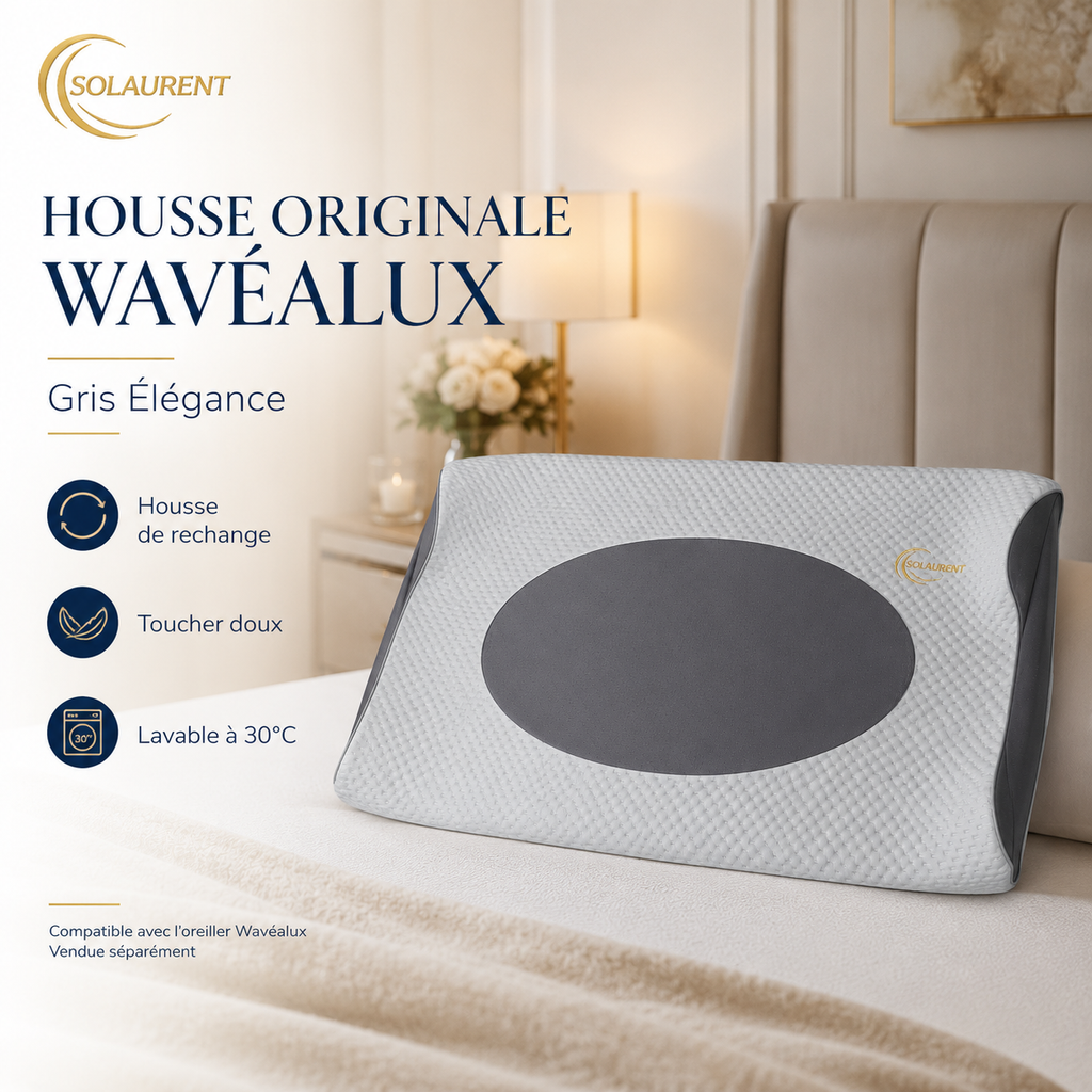 Housse d'oreiller originale Wavéalux gris